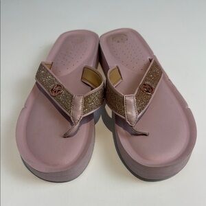 Michael Kors Pink and Gold Sandals Size 10 Women's